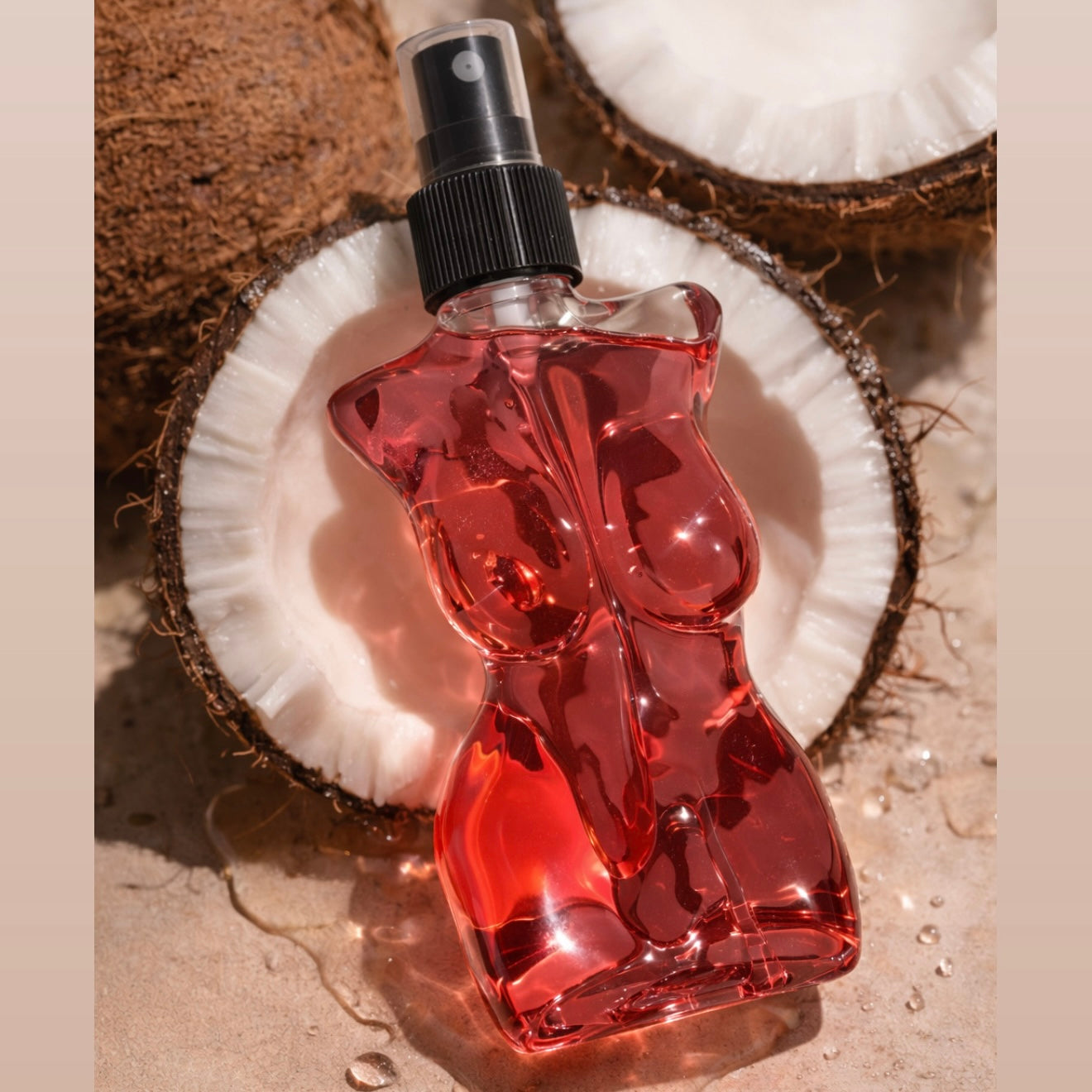 Coconut tanning oil spray