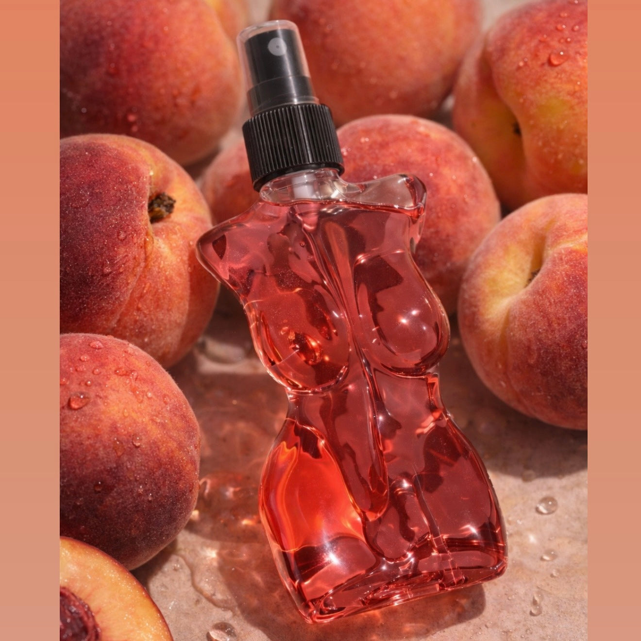 Peach tanning oil spray